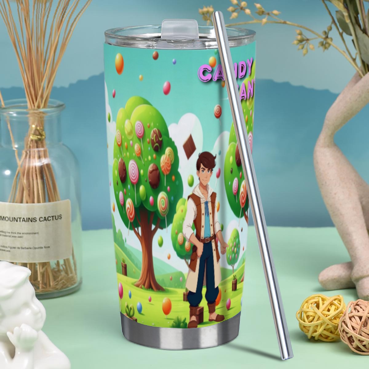 Candy Coated Fantasy Kid's Tumbler 20oz (with Straw)