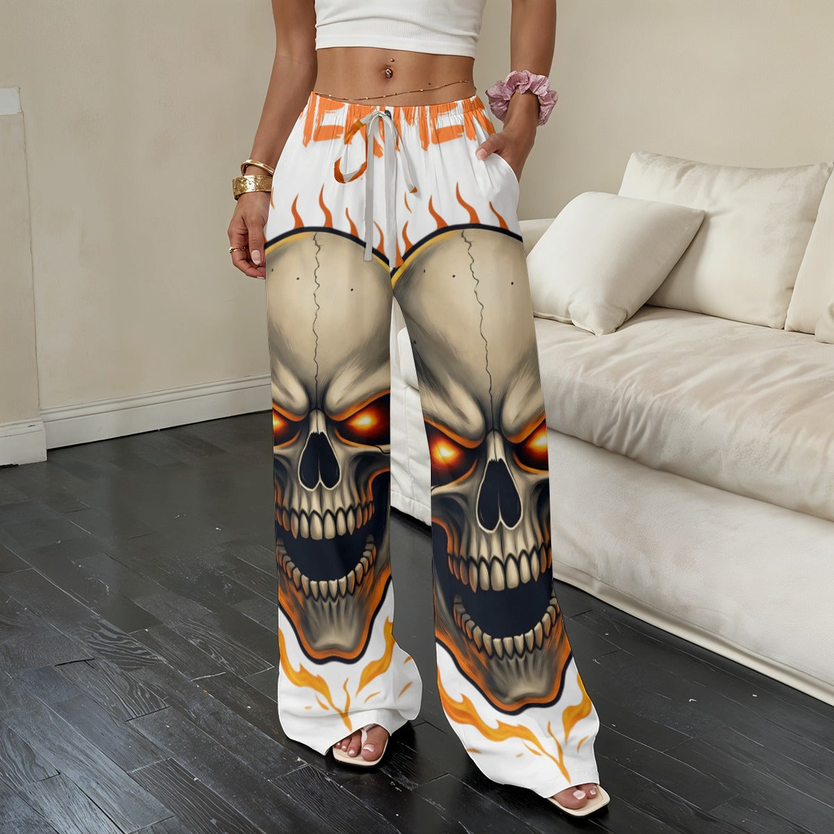 All-Over Print Women’s Straight-Leg Casual Pants