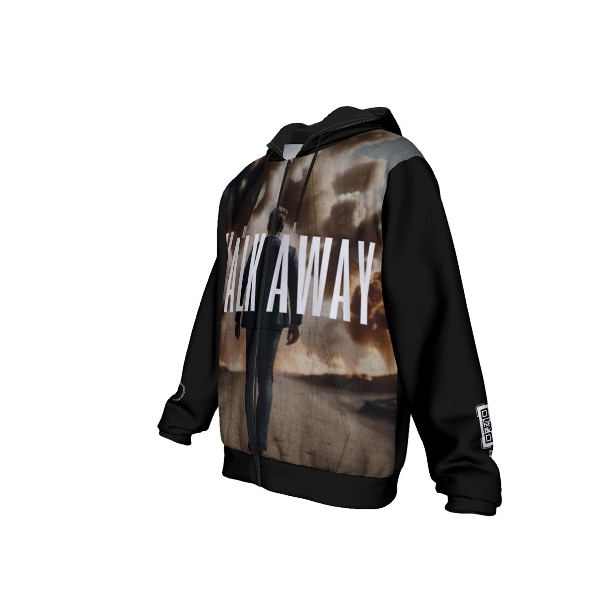 Blacc CZA WALK AWAY Men's Heavy Fleece Zip Up Hoodie