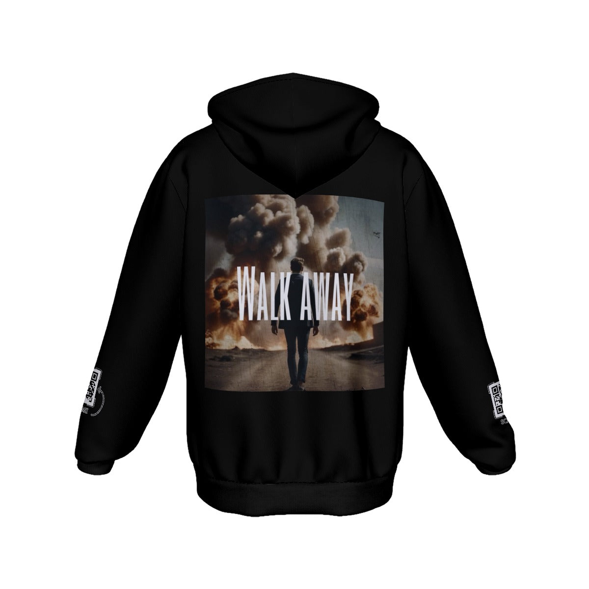 Blacc CZA WALK AWAY Men's Heavy Fleece Zip Up Hoodie