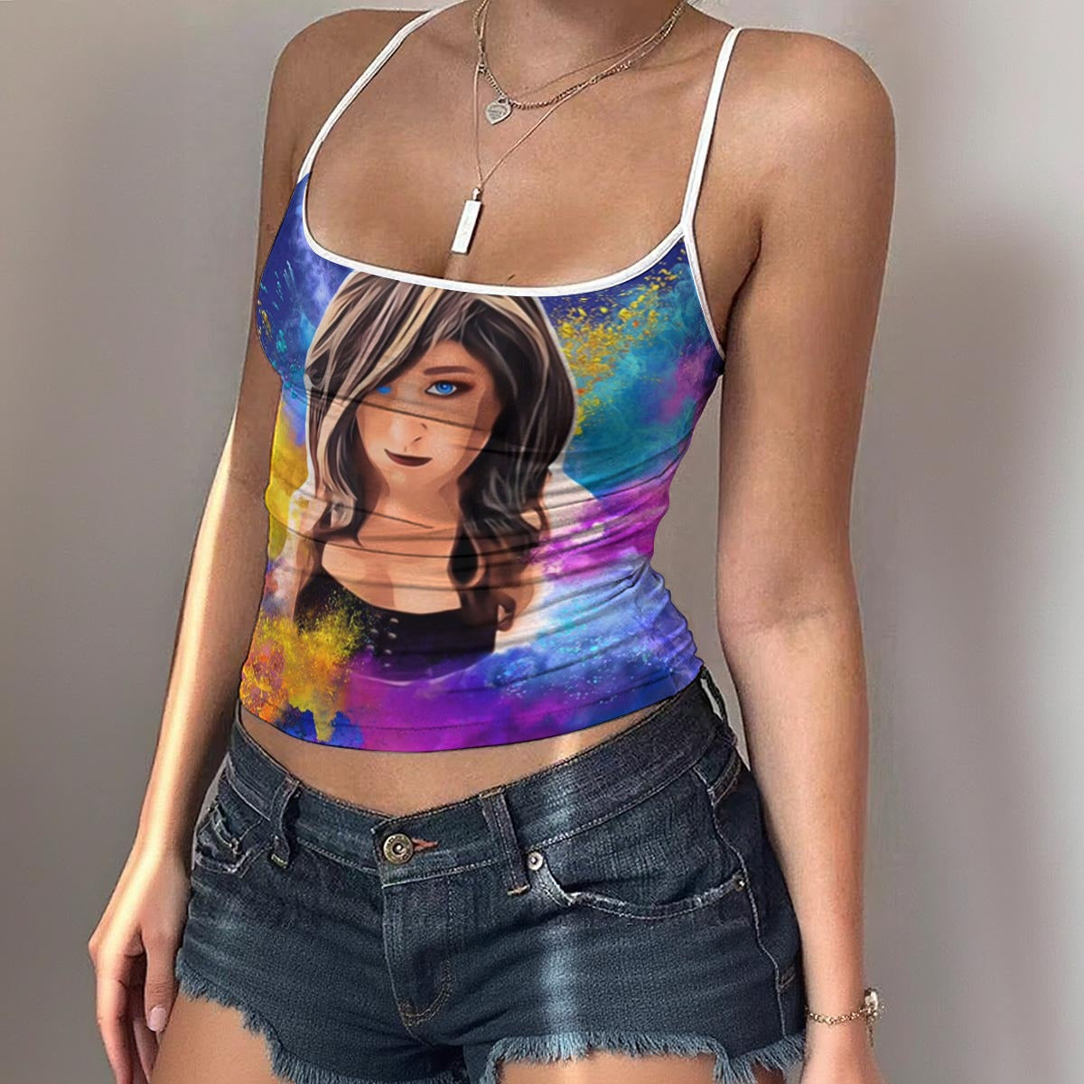 Chrissy Lovely Spaghetti Strap Tank Top