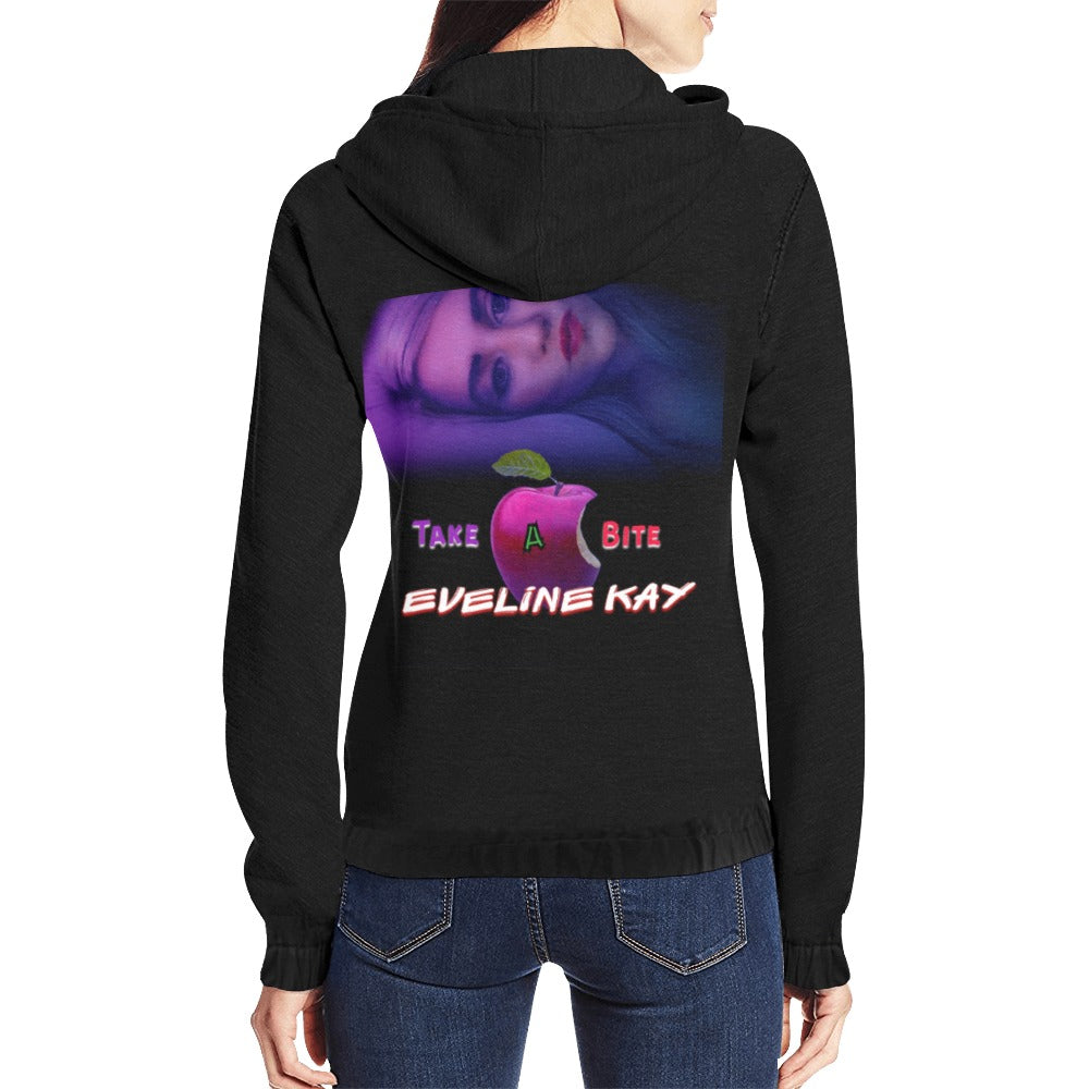 Eveline Kay Take A Bite Women's Zip Hoodie