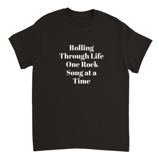 ROLLING THROUGH LIFE ONE SONG AT A TIME Heavyweight Unisex Crewneck T-shirt Rayzor Music