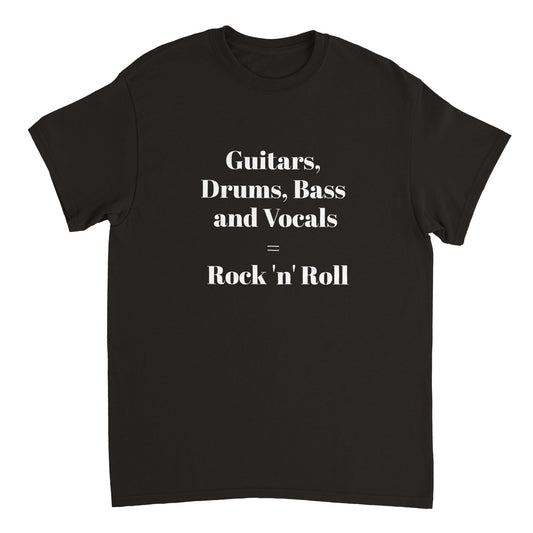 GUITARS, DRUMS, BASS, AND VOCALS  Heavyweight Unisex Crewneck T-shirt Rayzor Music