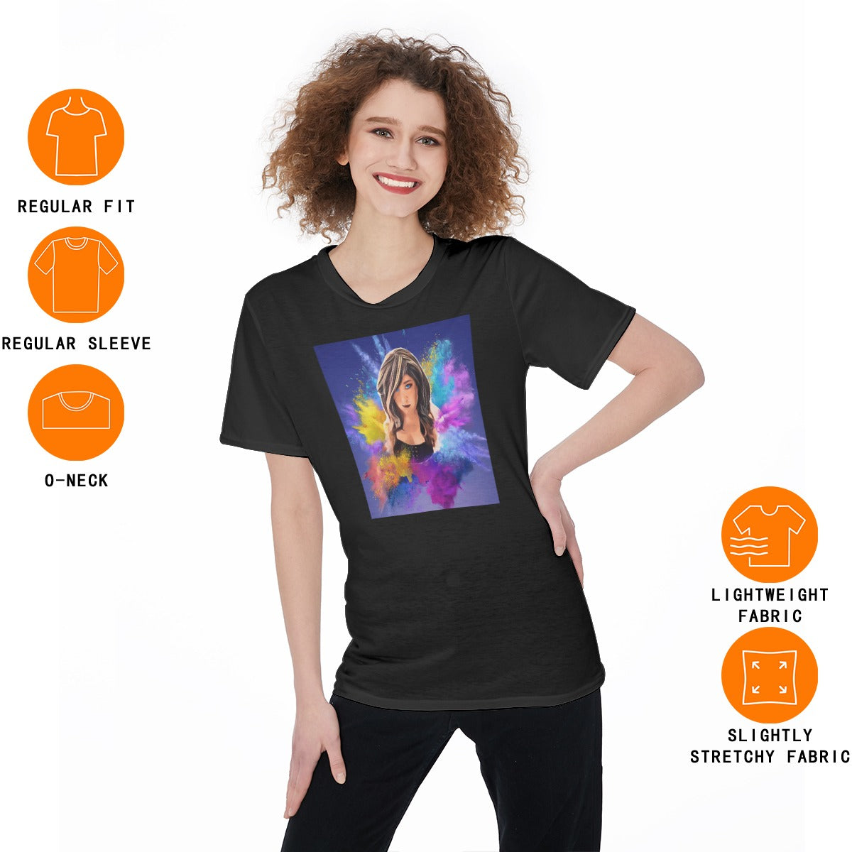 Chrissy Lovely Women's O-Neck T-Shirt|180 GSM Jersey