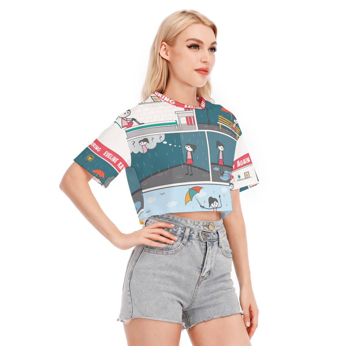 All-Over Print Women's Cropped T-shirt | 190GSM Cotton