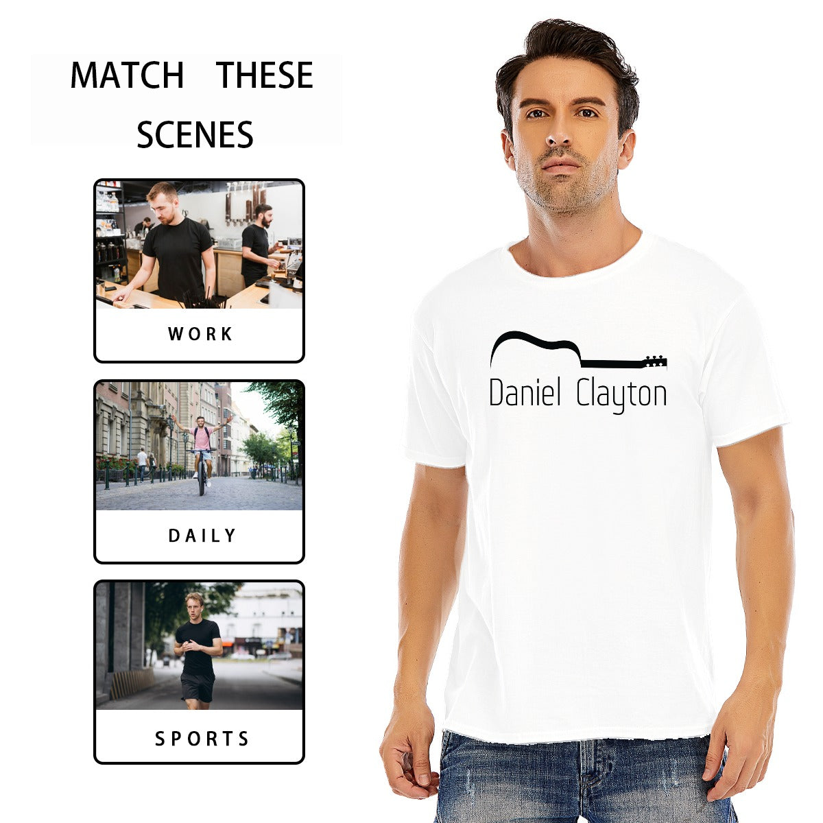Daniel Clayton Unisex O-neck Short Sleeve T-shirt | 180GSM Cotton (DTF)
