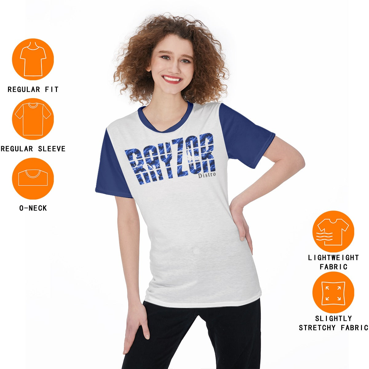 Rayzor Women's O-Neck T-Shirt|180 GSM Jersey