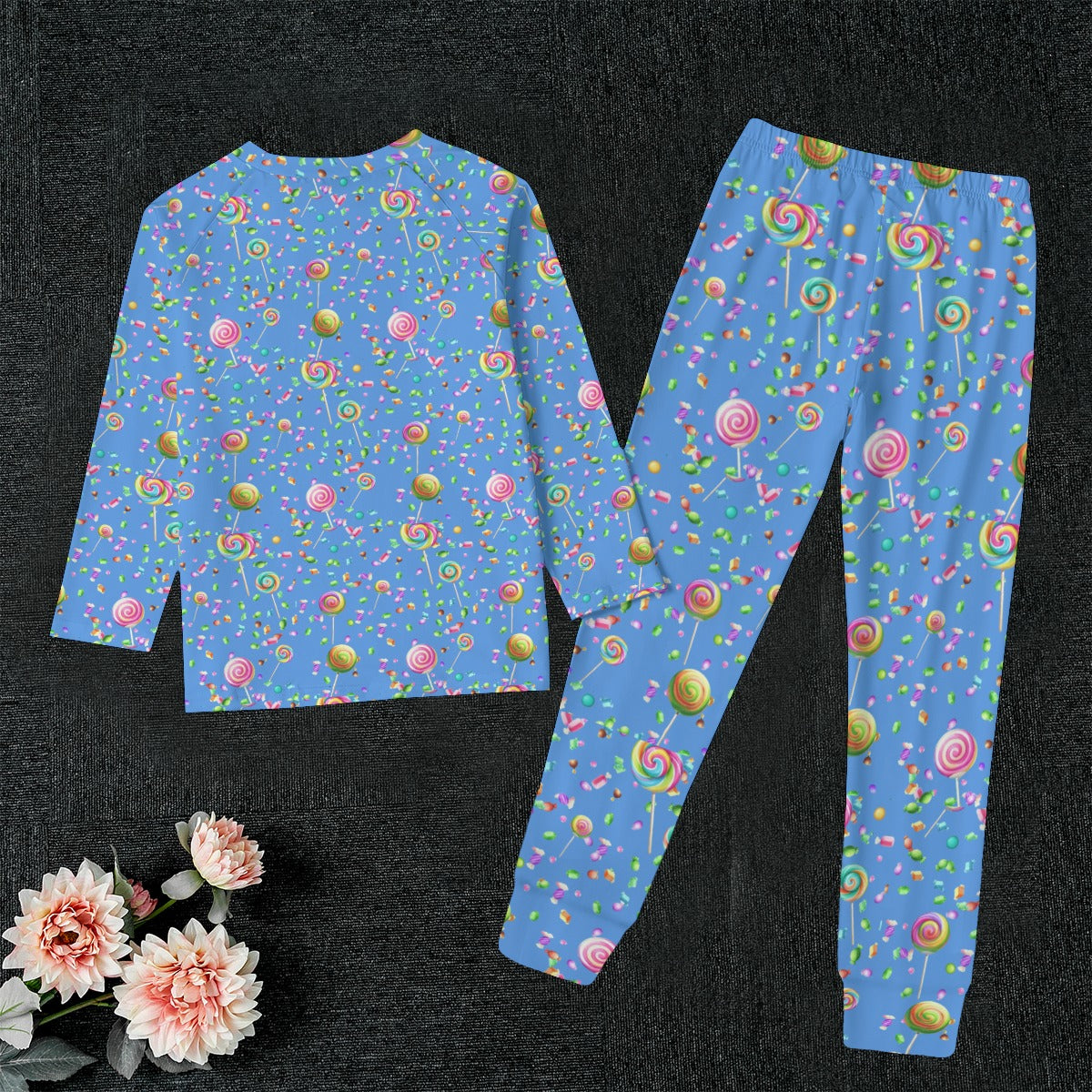 Candy Coated Fantasy Kid's Sleep Blue Pajamas #002