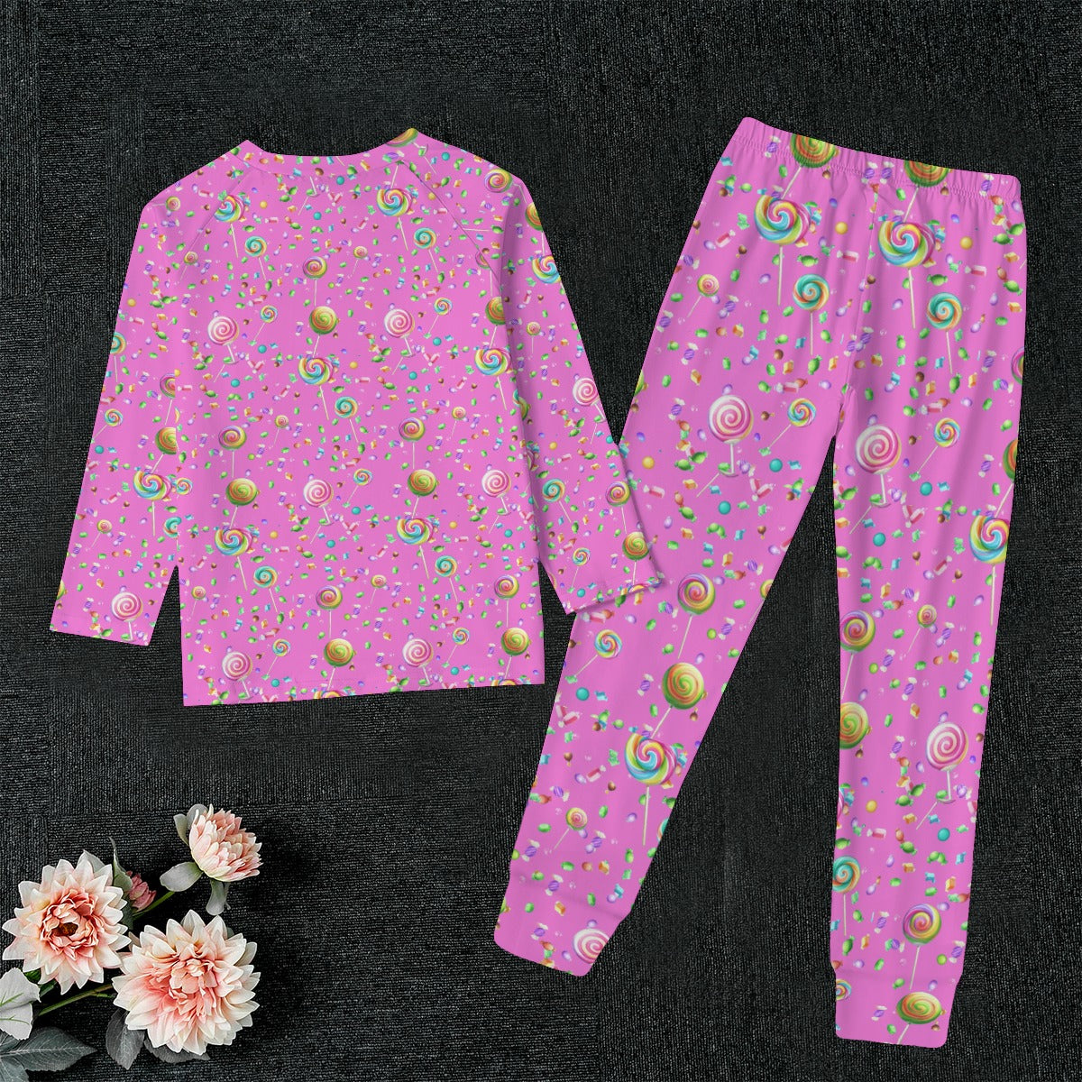 Candy Coated Fantasy Kid's Sleep Pink Pajamas #001