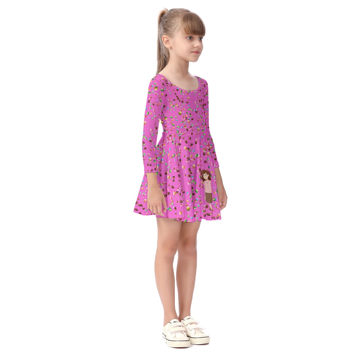 Candy Coated Fantasy Kid's Long Sleeve Dress