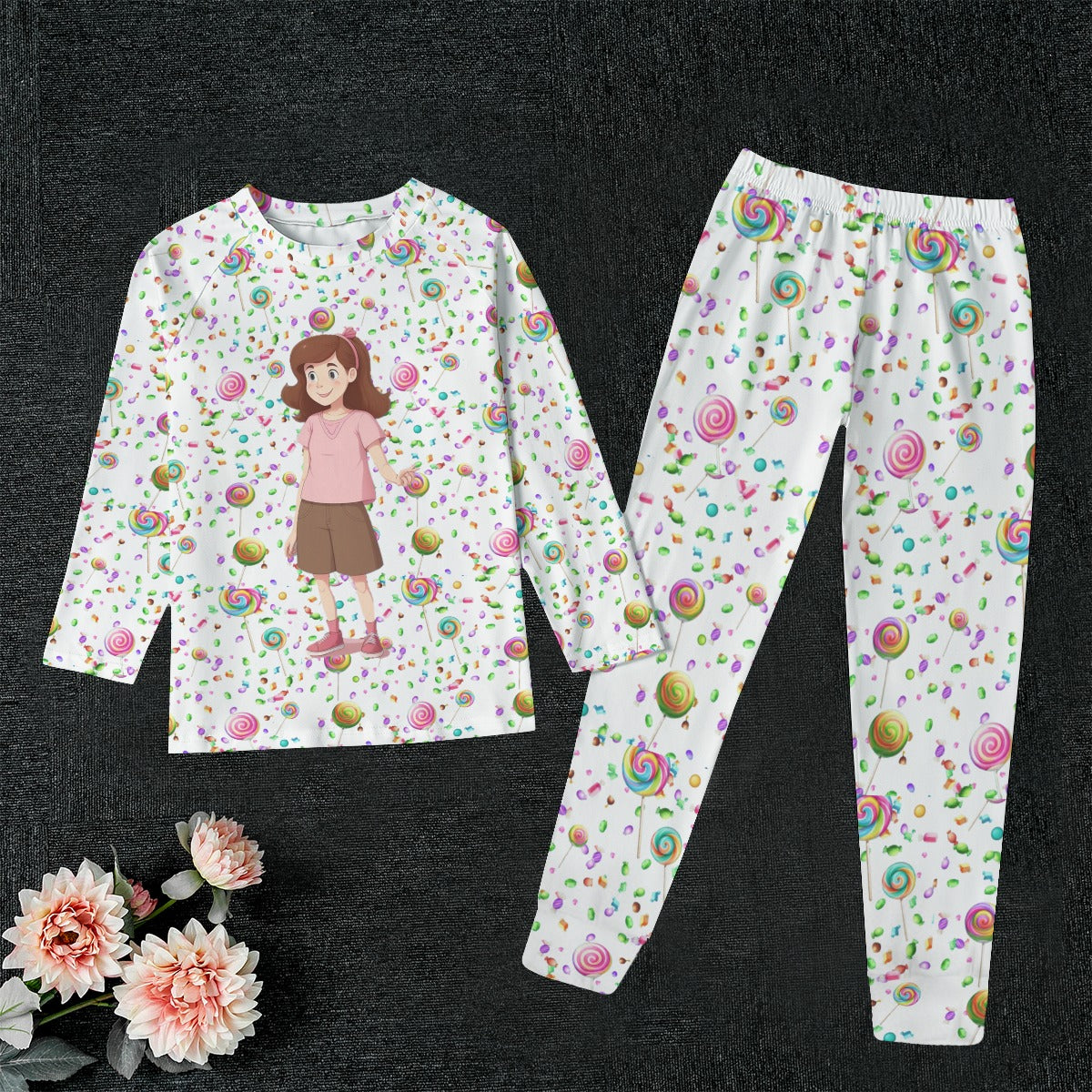 Candy Coated Fantasy Kid's Print Kid's Sleep Pajamas
