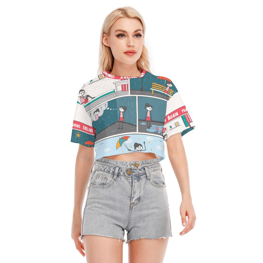 All-Over Print Women's Cropped T-shirt | 190GSM Cotton