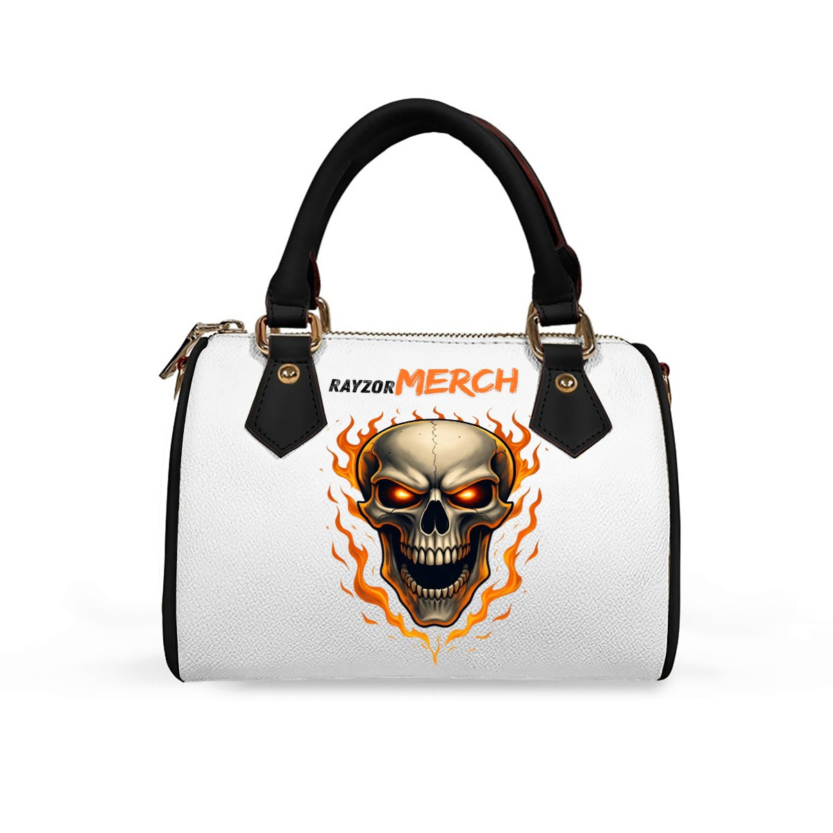 Classic Barrel-Shaped PU Leather Handbag