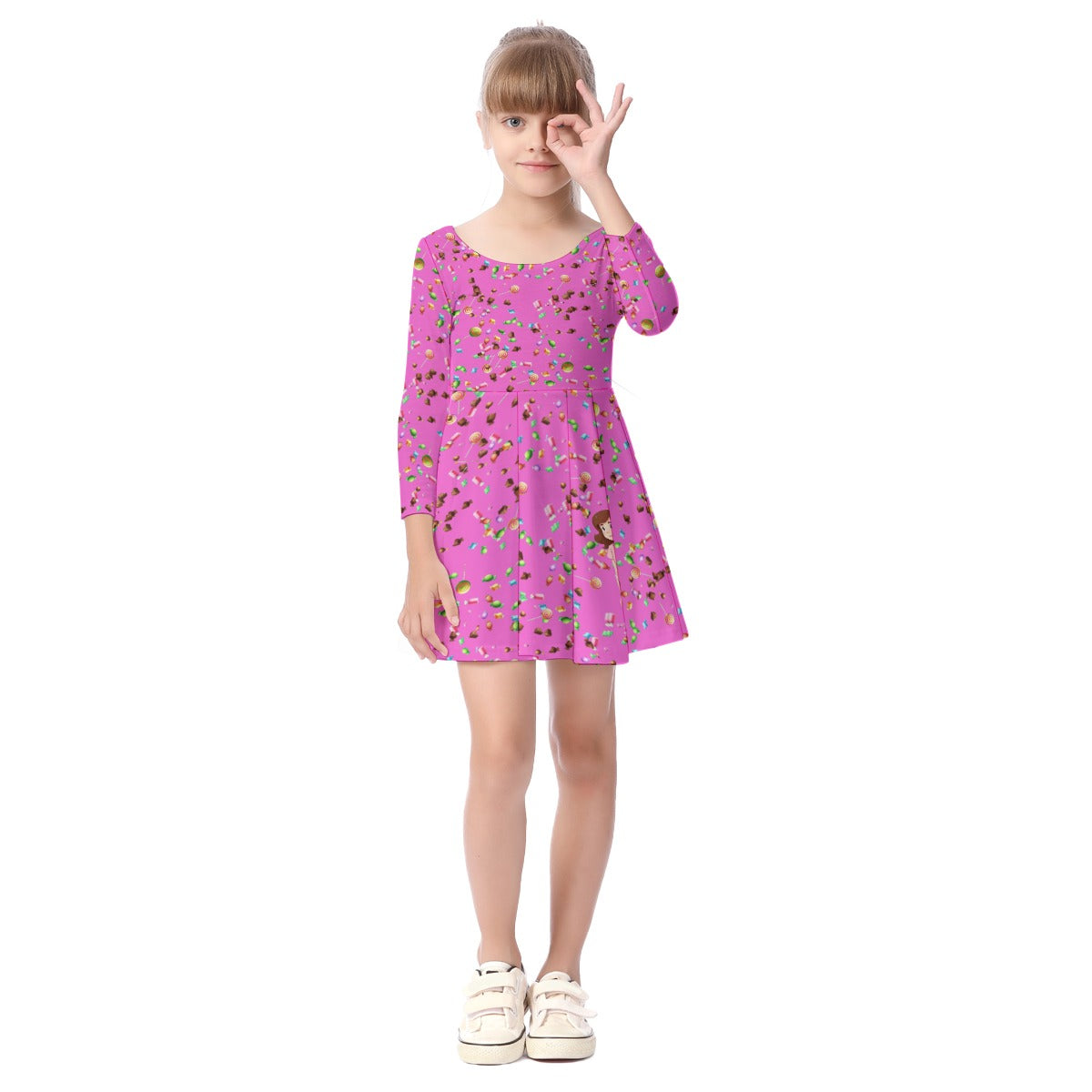 Candy Coated Fantasy Kid's Long Sleeve Dress