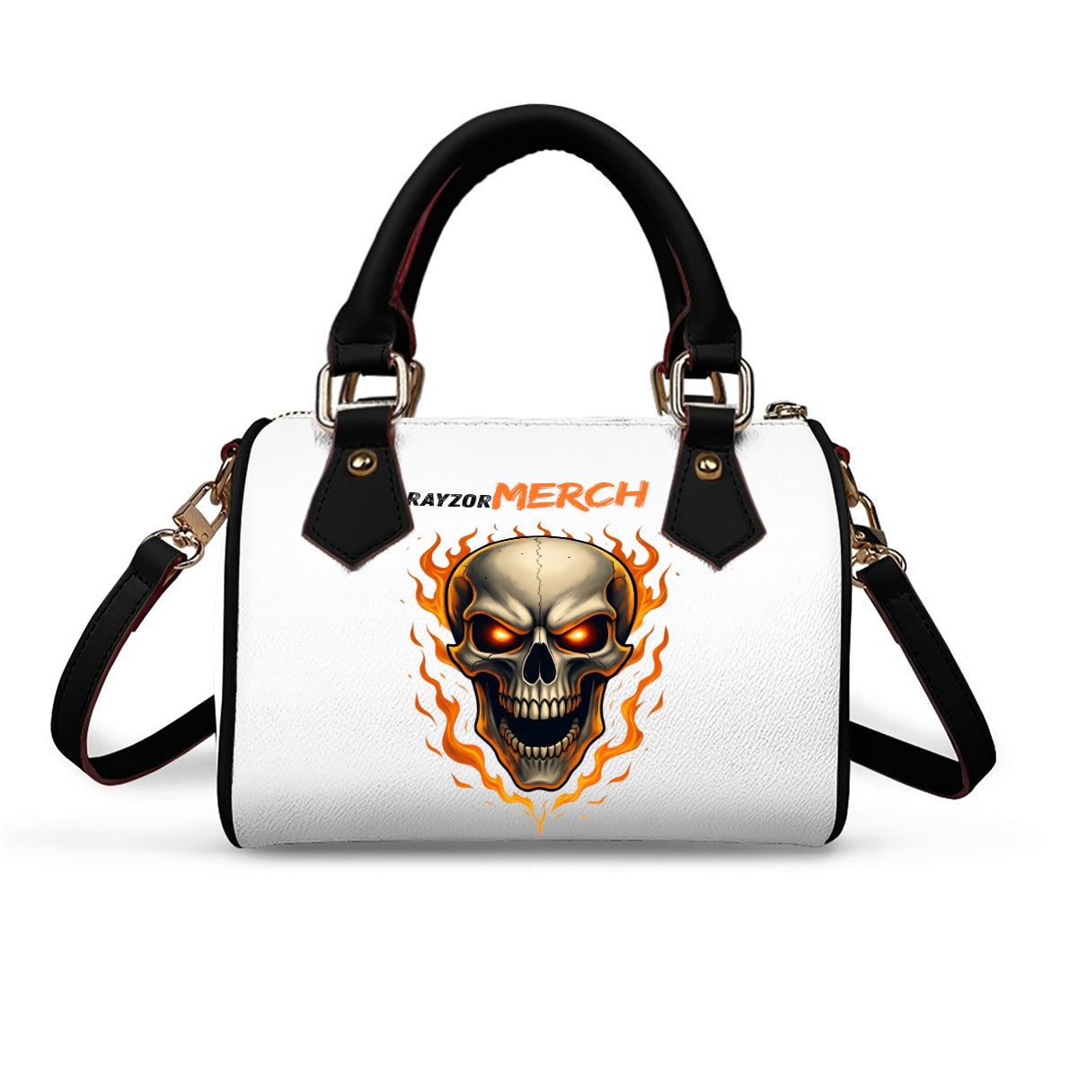 Classic Barrel-Shaped PU Leather Handbag