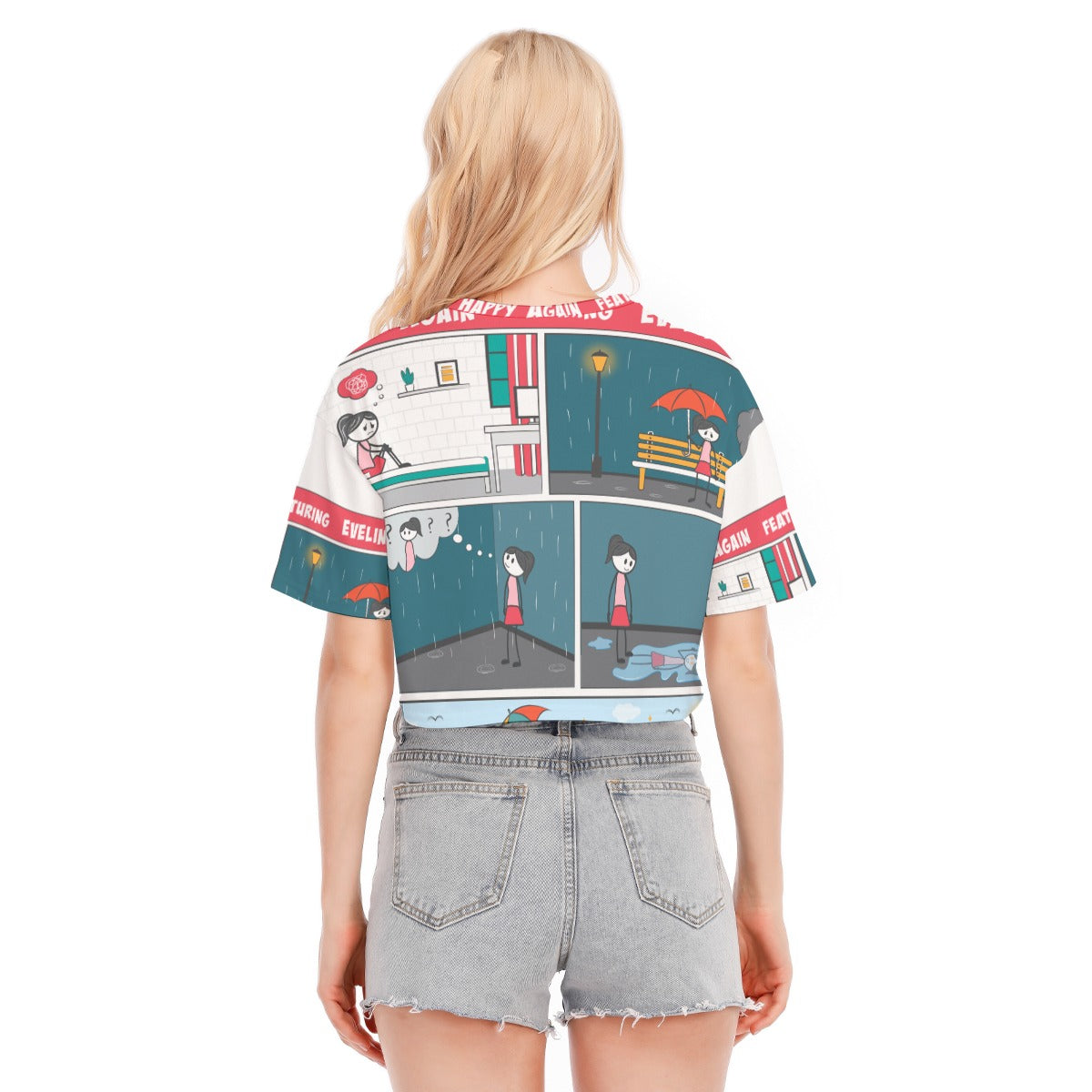 All-Over Print Women's Cropped T-shirt | 190GSM Cotton