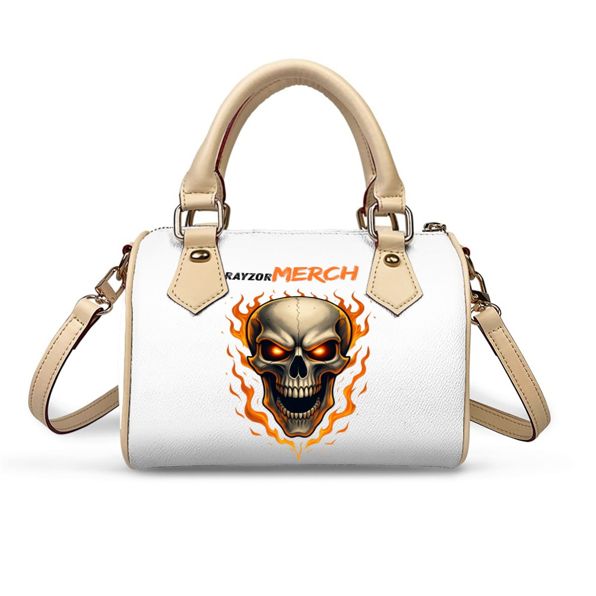 Classic Barrel-Shaped PU Leather Handbag
