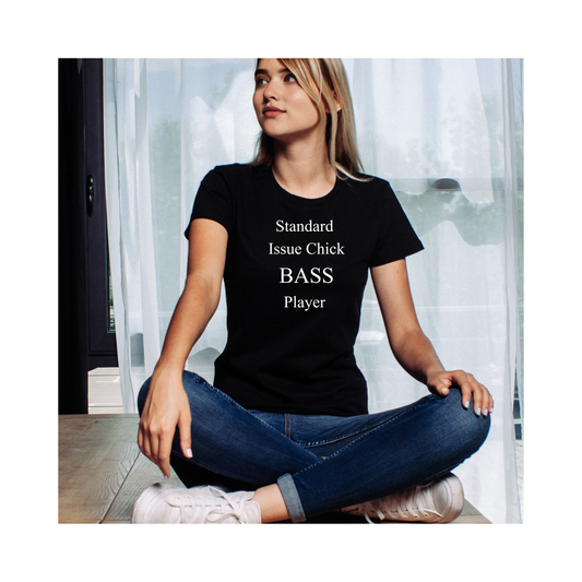 Standard Issue Chick BASS Player Unisex O-neck Short Sleeve T-shirt | 180GSM Cotton (DTF)