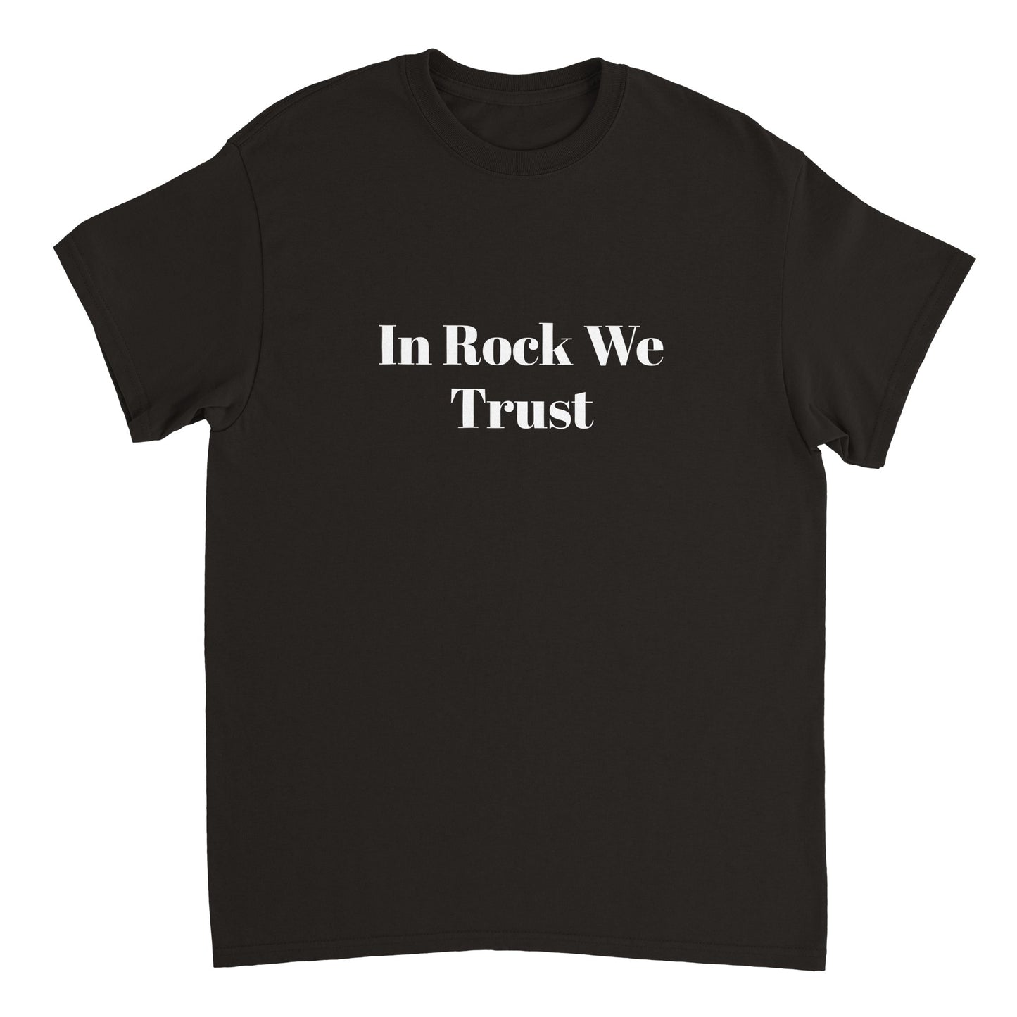 IN ROCK WE TRUST Heavyweight Unisex Crewneck T-shirt Rayzor Music