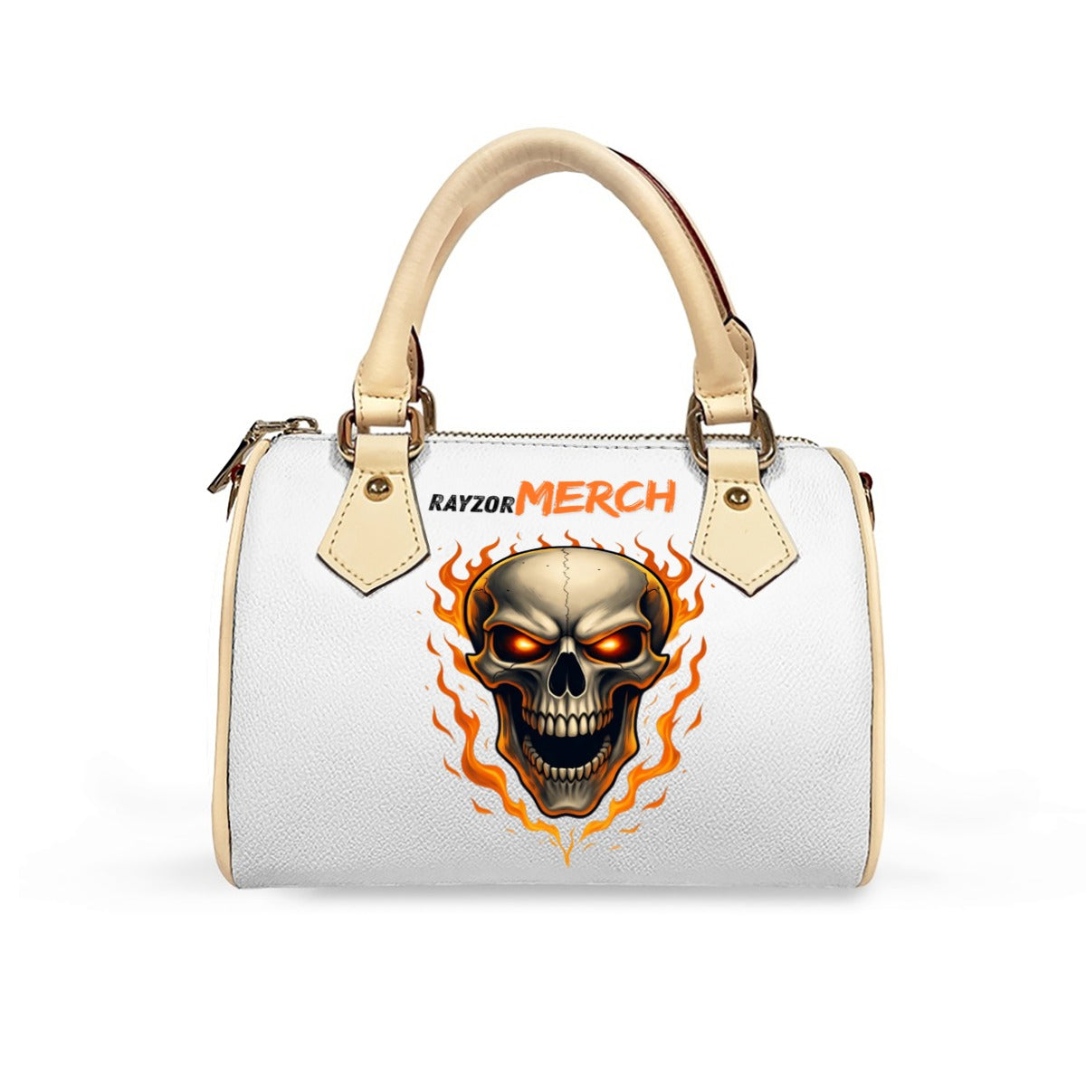 Classic Barrel-Shaped PU Leather Handbag