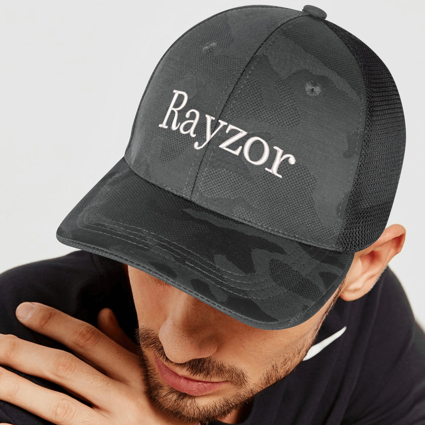 Rayzor Embroidered Mesh Sports Camo Caps