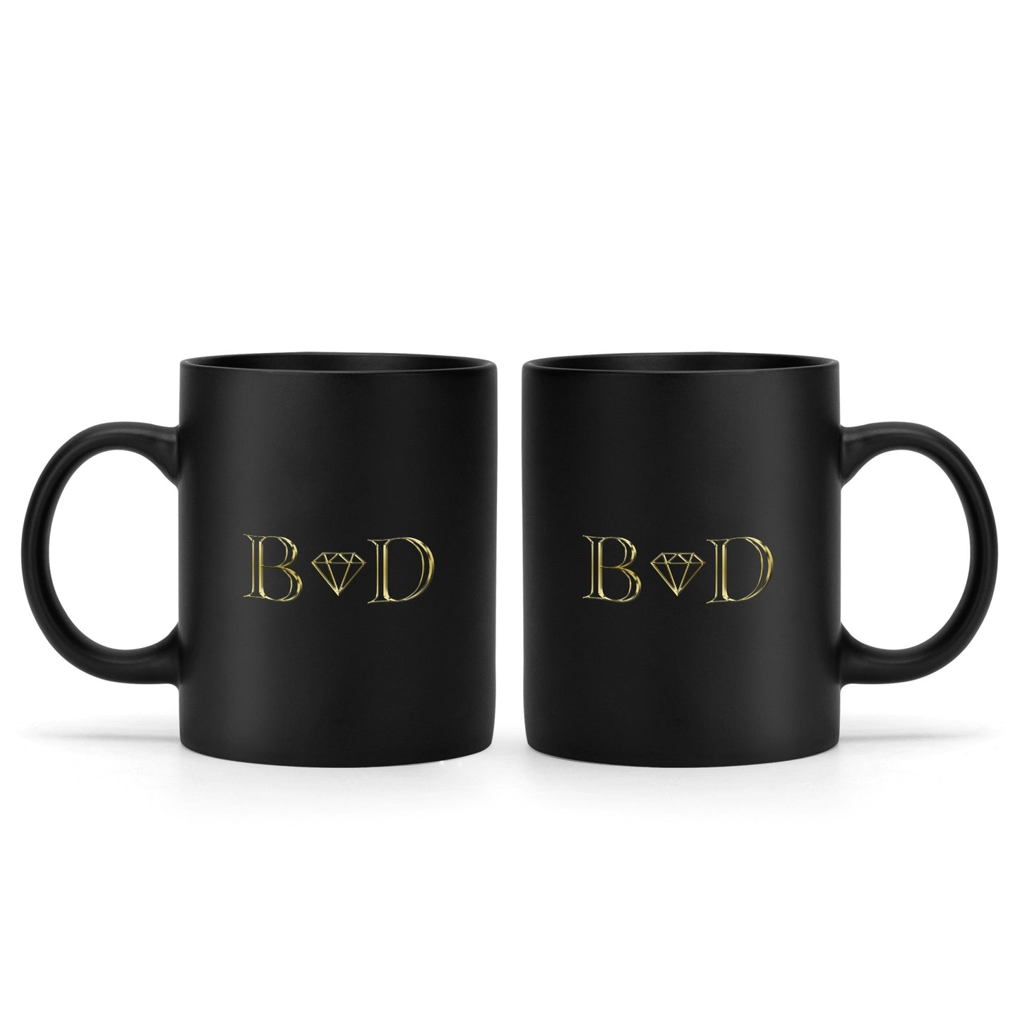 B DIAMOND Black Mug