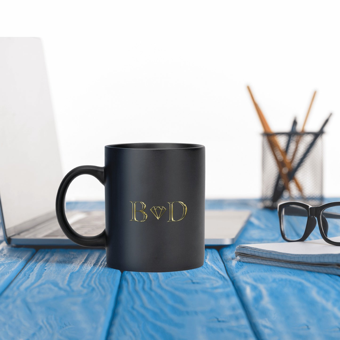 B DIAMOND Black Mug