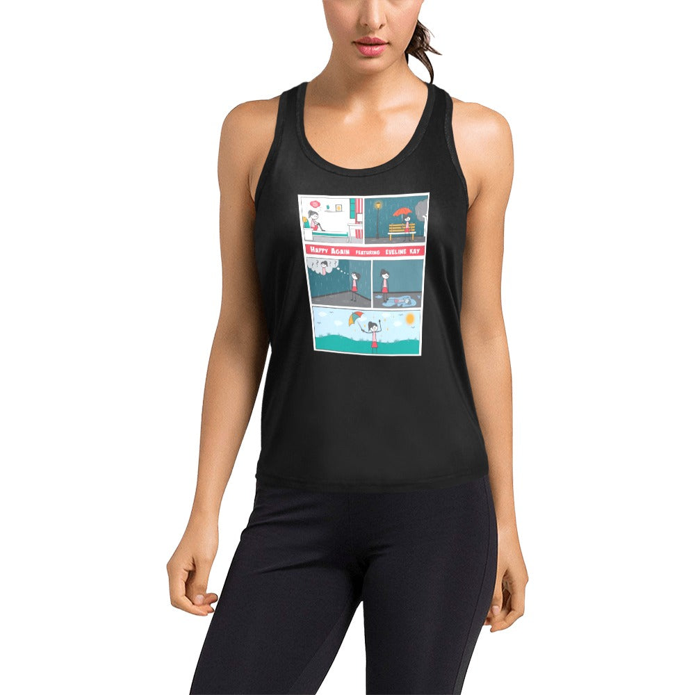 Eveline Kay Happy Again Women's Racerback Tank Top