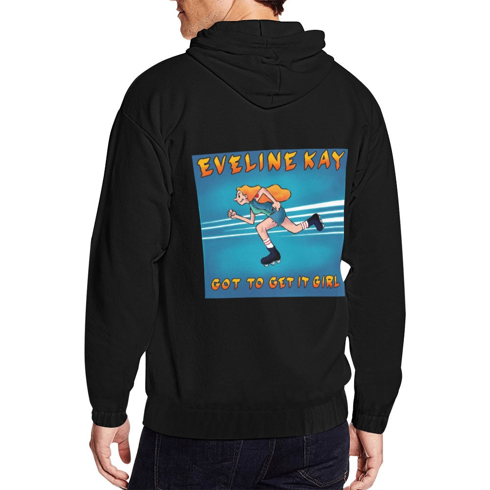 Eveline Kay Got to Get It Girl Men's Zip Hoodie