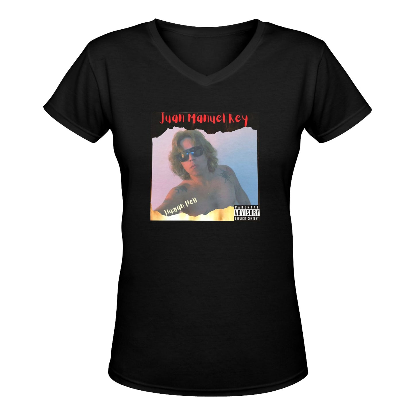 Juan Rey Human Hell V-neck Women's T-shirt