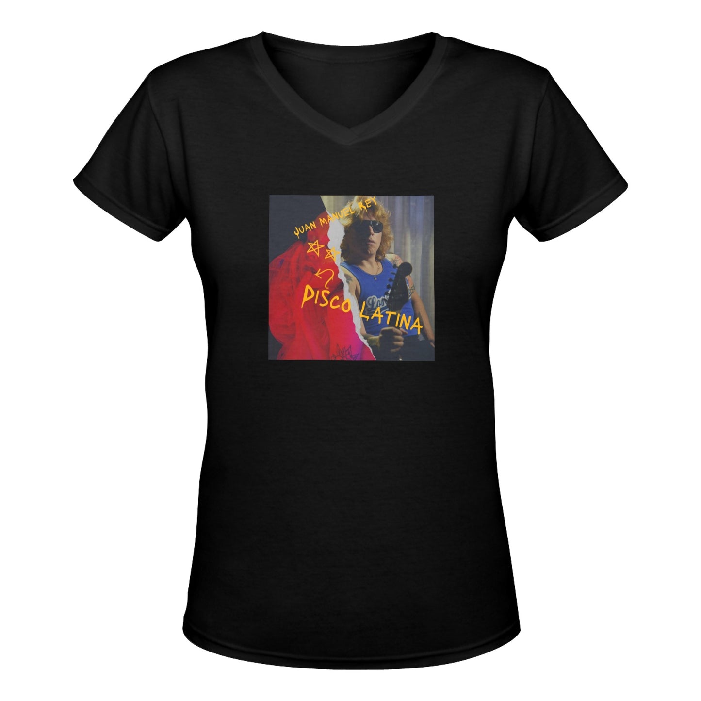 Juan Rey Disco Latino V-neck Women's T-shirt