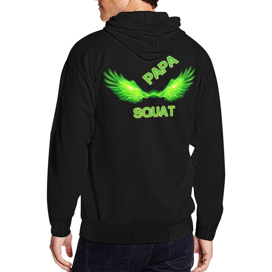 Papa Squat Men's  Zip Hoodie